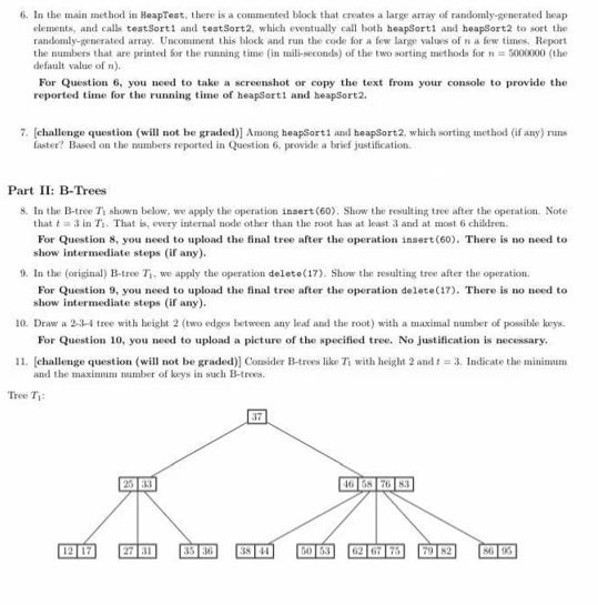 program that uses binary trees and heaps in Java programming language 2